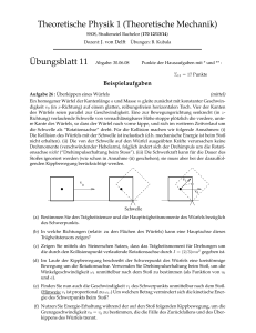 (Theoretische Mechanik) ¨Ubungsblatt 11 Abgabe