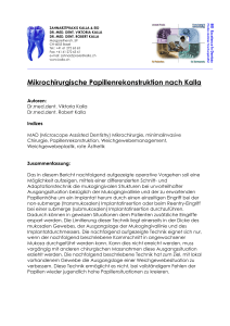 Mikrochirurgische Papillenrekonstruktion nach Kalla