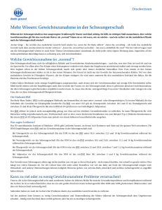 Gewichtszunahme in der Schwangerschaft