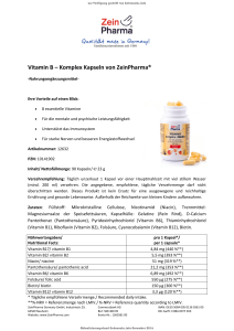 Vitamin B – Komplex Kapseln von ZeinPharma