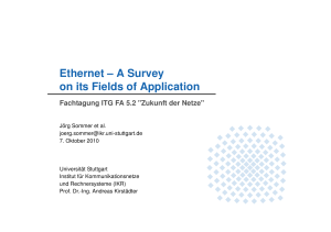 Ethernet – A Survey on its Fields of Application