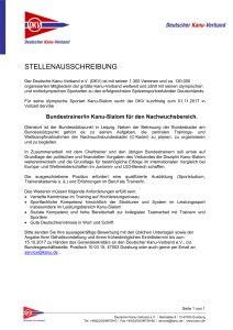 STELLENAUSSCHREIBUNG - Deutsche Vereinigung für