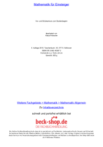 Mathematik für Einsteiger - ReadingSample - Beck-Shop