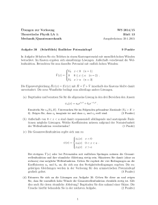 Ubungen zur Vorlesung WS 2014/15 Theoretische Physik LA 1: Blatt