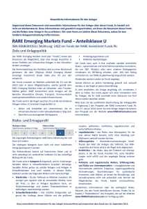 RARE Emerging Markets Fund – Anteilsklasse U