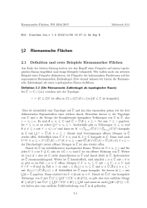 §2 Riemannsche Flächen