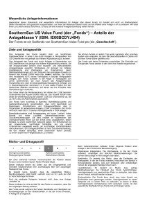 Key Investor Information - SouthernSun Asset Management