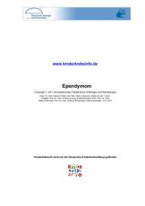 Ependymom - Kinderkrebsstiftung