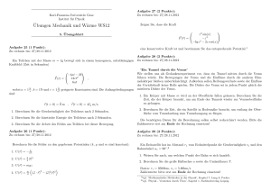 Ubungen Mechanik und Wärme WS12