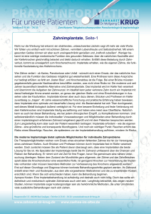 Zahnimplantate, Seite-1 - Zahnarztpraxis Dr. Wolfgang E. Krug