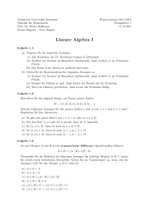 Lineare Algebra I - Mathematik, TU Dortmund