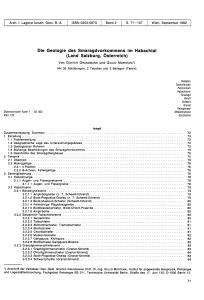 Die Geologie des Smaragdvorkommens im Habachtal (Land