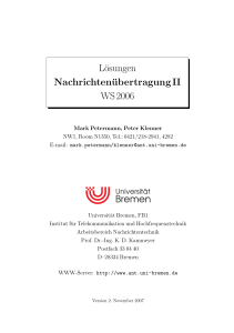 Lösungen NachrichtenübertragungII WS 2006