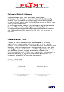 Eidesstattliche Erklärung Declaration of Oath