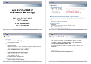 Data Communication and Internet Technology