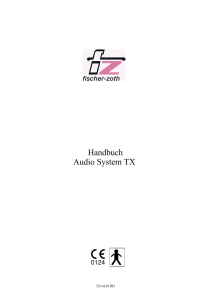 Handbuch Audio System TX - MACK Medizintechnik GmbH