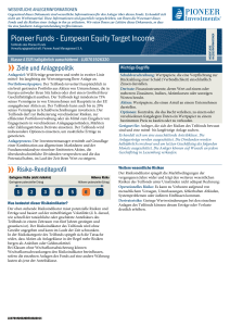 Pioneer Funds - European Equity Target Income