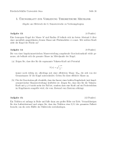 5. ¨Ubungsblatt zur Vorlesung Theoretische Mechanik