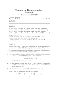 Ubungen zur Linearen Algebra 1 Lösungen - IWR Heidelberg