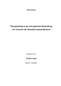 Therapieerfolg in der chirurgischen Behandlung von Tumoren der