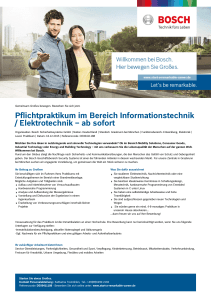 Pflichtpraktikum im Bereich Informationstechnik / Elektrotechnik – ab