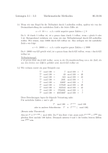 Lösungen 3.1 - 3.3 Mathematische Methoden 06.10.04