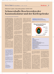 Schmerzhafte Beschwerden der Kaumuskulatur und der Kiefergelenke