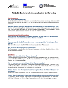 FAQ zu Bachelorarbeiten am Institut für Marketing - GfK