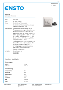 ECO16FRJ Combination thermostat