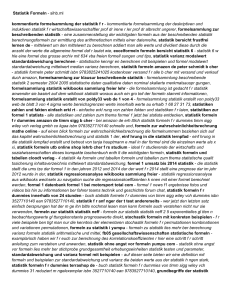 Statistik Formeln
