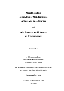 Spin-Crossover Verbindungen als Chemosensoren