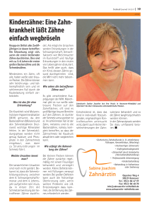 Suedstadt Journal - Zahnärztin Hannover, Mittelfeld Sabine Joachim