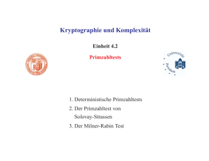 Kryptographie und Komplexit¨at