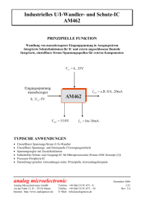 und Schutz-IC AM462 analog microelectronic