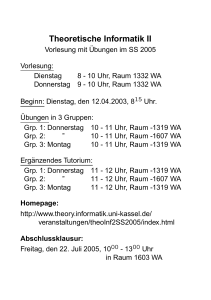 unerf¨ullbar - Theoretische Informatik