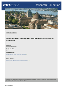 Uncertainties in climate projections: the role of observational