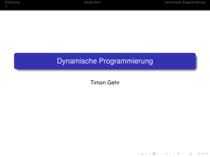 Dynamische Programmierung