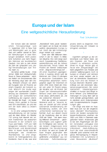Europa und der Islam - Burgenländisches Volksbildungswerk