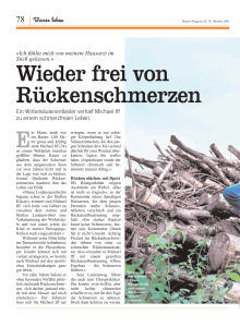 Wieder frei von Rückenschmerzen