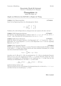 Ubungsblatt 11 - Institut für Theoretische Physik