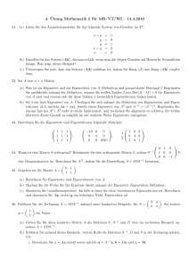 4. ¨Ubung Mathematik 2 für MB/VT/WI – 13.4.2010