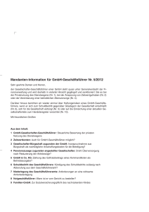 Mandanten-Information für GmbH