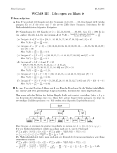 WGMS III - Lösungen zu Blatt 9