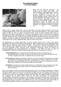 Die nat&uuml;rliche Geburt - bei Beratung erleben!