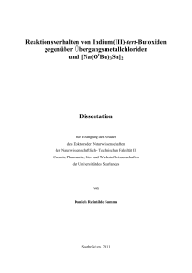 Na(O Bu)3Sn - SciDok - Universität des Saarlandes