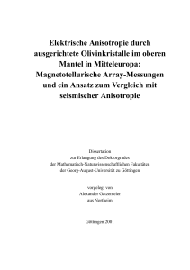 Elektrische Anisotropie durch ausgerichtete Olivinkristalle im oberen