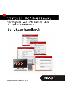 Virtual PCAN-Gateway - Benutzerhandbuch - PEAK