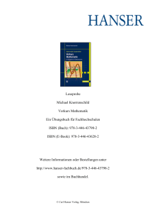 Vorkurs Mathematik - Carl Hanser Verlag