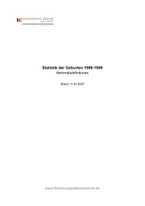 Statistik der Geburten 1998-1999