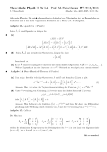 Theoretische Physik II für LA Prof. M. Fleischhauer WS 2015/2016